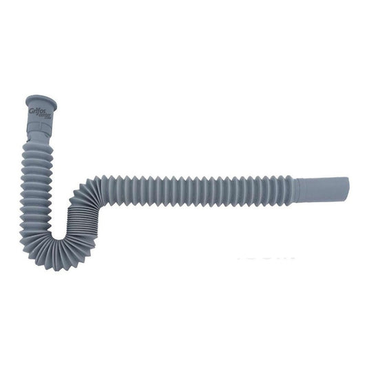 Sifón Flexible Para Lavamanos Plástico Gris