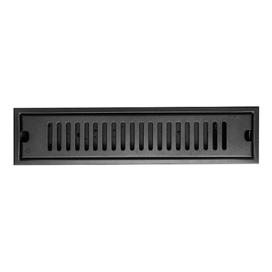 Rejilla Piso Rectangular Ladrillo De 60cm X 10cm Negro Mate