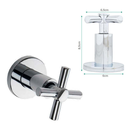 Kit Ducha 15cm Tubo + Mezclador Ducha + Manijas Timone
