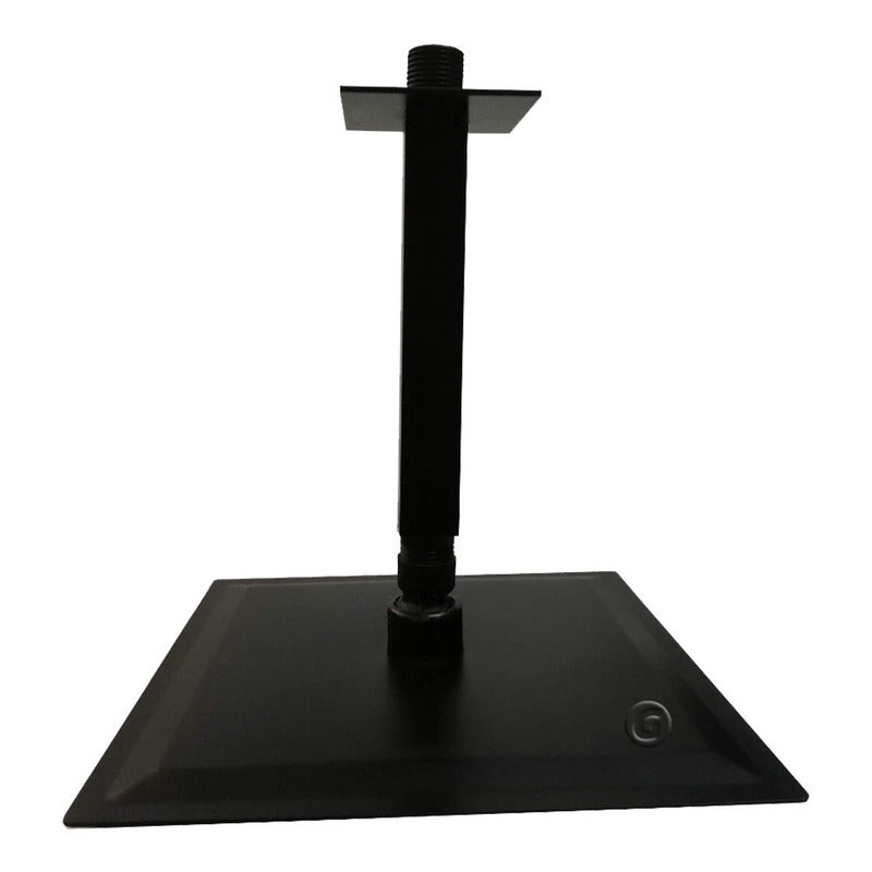 Regadera Negra Cuadrada Acero Inoxidable 304 A Techo 30x30cm