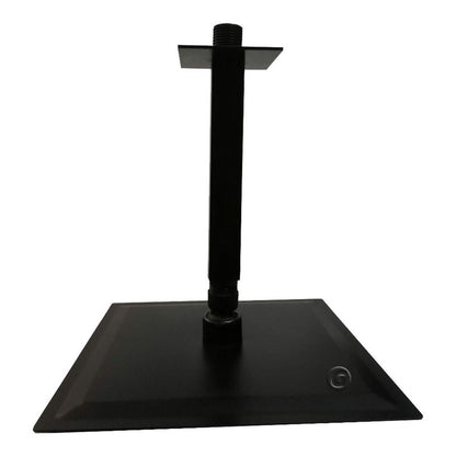 Regadera Negra Cuadrada Acero Inoxidable 304 A Techo 30x30cm