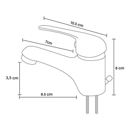 Kit Placa Lavamanos 41cm+griferia Monocontrol+push Flex20