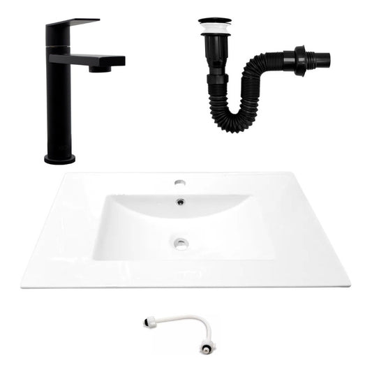 Combo Placa Lavamanos 81*46,5cm+grifo Agua Fria+push Negro3