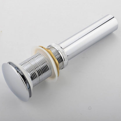 Desagüe De Push 20cm Sin Rebose Cromado