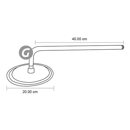 Ducha Circular Tipo  Slim 20cm Acabado Bronce Con Tubo