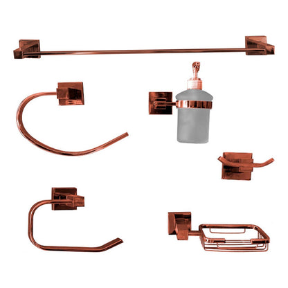 Juego De Accesorios Para Baño X6 Piezas Palace Cobre Antiguo
