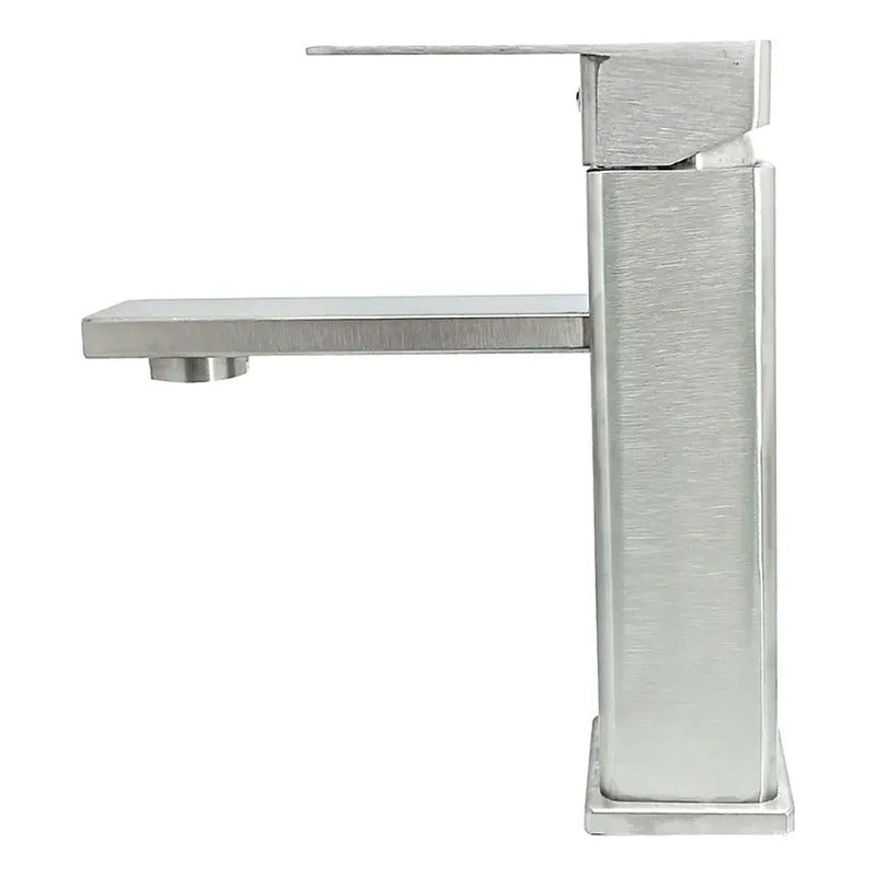 Mezclador Monocontrol Lavamanos Torre Baja Cuello Recto