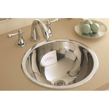 Lavamanos En Acero Alto Brillo Esférico De 36 Cm