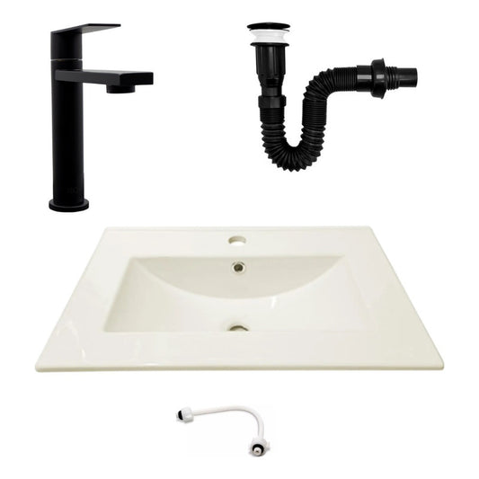 Combo Placa Lavamanos 61*46,5cm+grifo Agua Fria+push Negro3