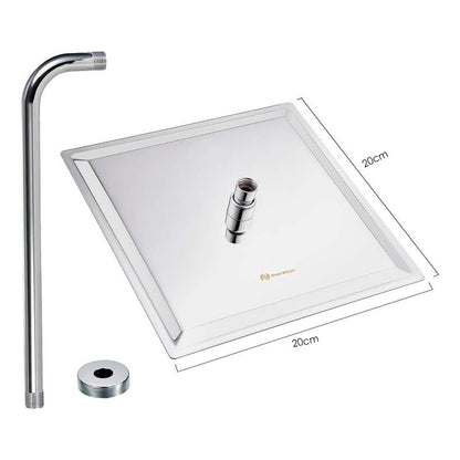 Regadera Ducha Acero Inoxidable Cuadrada 20cm -incluye Tubo