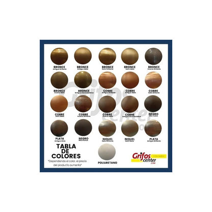 Llave Cuadrada Baja Bronce Lavamanos