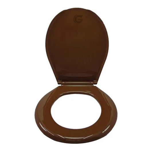 Asiento Universal Para Sanitario Redondo Café Oscuro