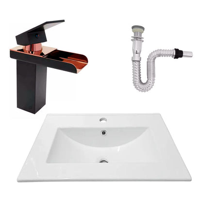 Kit Placa Lavam. 61*46.5cm+griferia Monocontrol+push Flex13