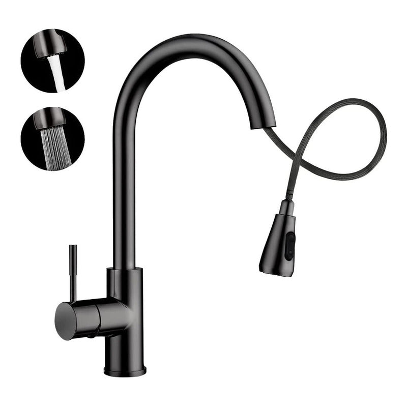 Grifos Center Ft2810b Bru Monocontrol Negro Mate