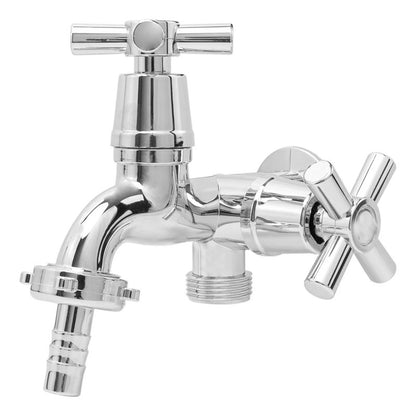 Llave Grifería Para Lavadora En Abs Cromada