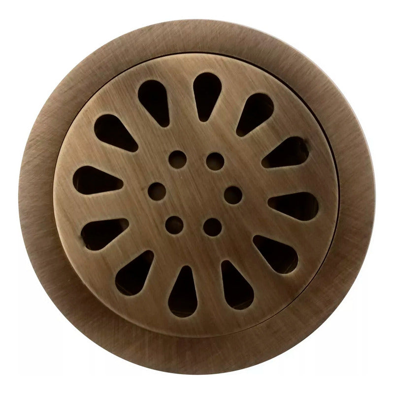 Rejilla Piso Vintage 10cm Bronce Antiguo