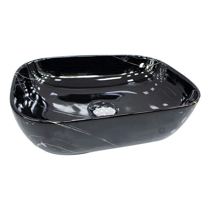 Lavamanos Rectangular Negro Brillante