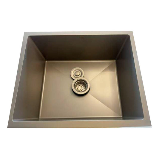 Lavaplatos En Acero Inoxidable Gris 55*45cm + Accesorios