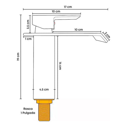 Kit Placa Doble Lavam.121*46.5cm+griferia Monoc+push Flex18