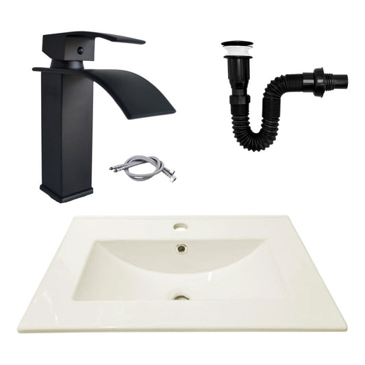 Combo Placa Lavamanos 61*46,5cm+grif.monocontrol+push Negro4