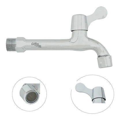 Grifería De Pared Agua Fría Grande Zamak