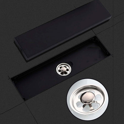 Rejilla De Piso Invisible Negro Mate 60 X 10cm