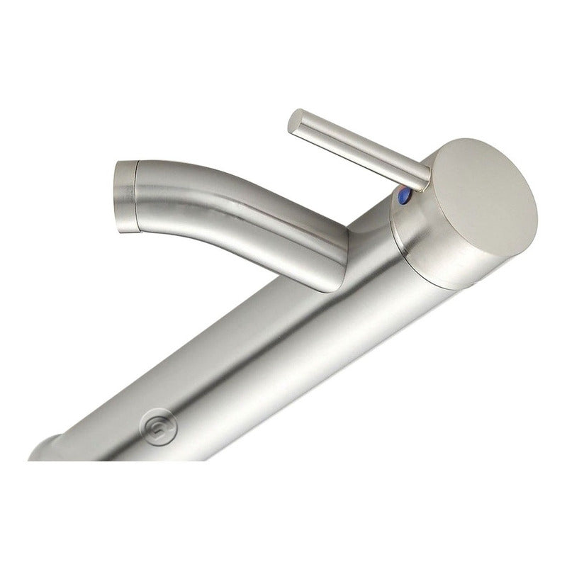 Monomando Lavamanos + Desagüe Níquel Satin