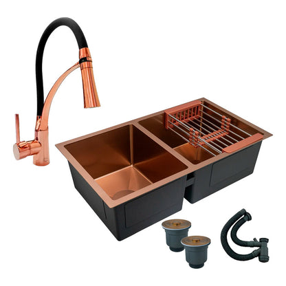 Combo Lavaplatos 77*45cm+griferia Lvp Oro Gourmet+acc