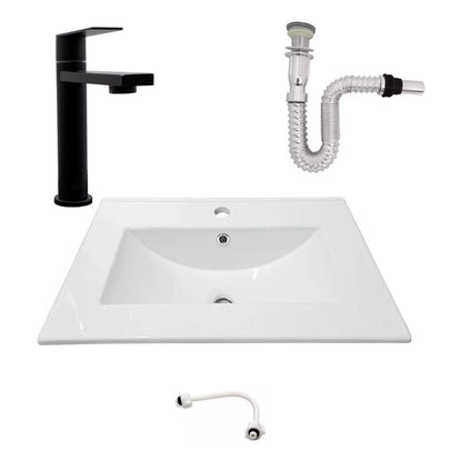 Kit Placa Lavam. 61*46.5cm+griferia Agua Fria+push Flex.11