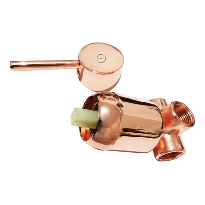 Mezclador Monocontrol Circular Para Ducha Cobre Gold