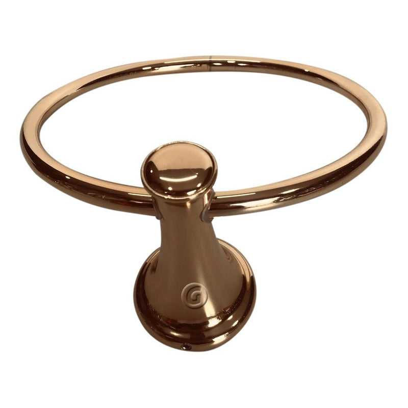 Toallero De Baño Aro Vintage  Acabado Oro Rosa