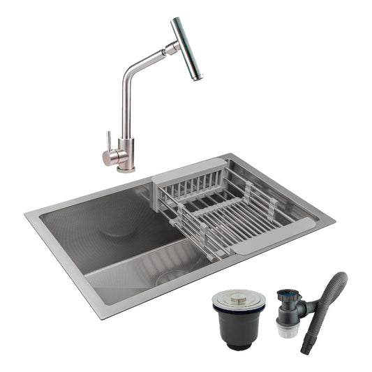 Combo Lavaplatos 60*40cm+griferia Acqua Plateada+accesorios