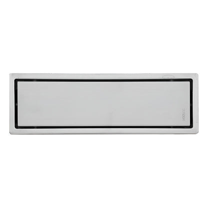 Rejilla De Piso Invisible Plateada Acero Inox 30x10cm