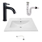 Kit Placa Lavam. 61*46.5cm+griferia Agua Fria+push Flex.14
