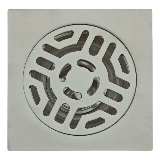 Rejilla De Piso 10*10cm Acero Plateada Azteca