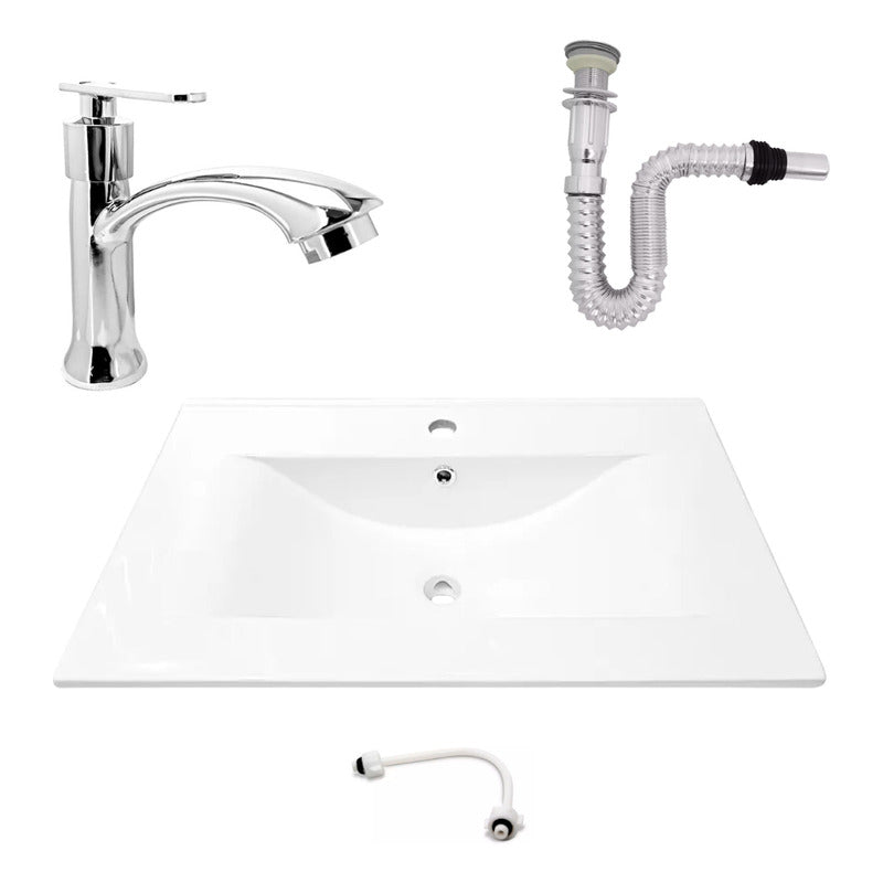 Kit Placa Lavam. 71*46.5cm+griferia Agua Fria+push Flex.16