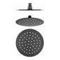 Ducha Regadera Metálica Redonda 20 Cms-negra Incluye Tubo