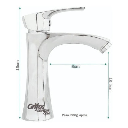 Llave Cuadrada Baja Bronce Lavamanos