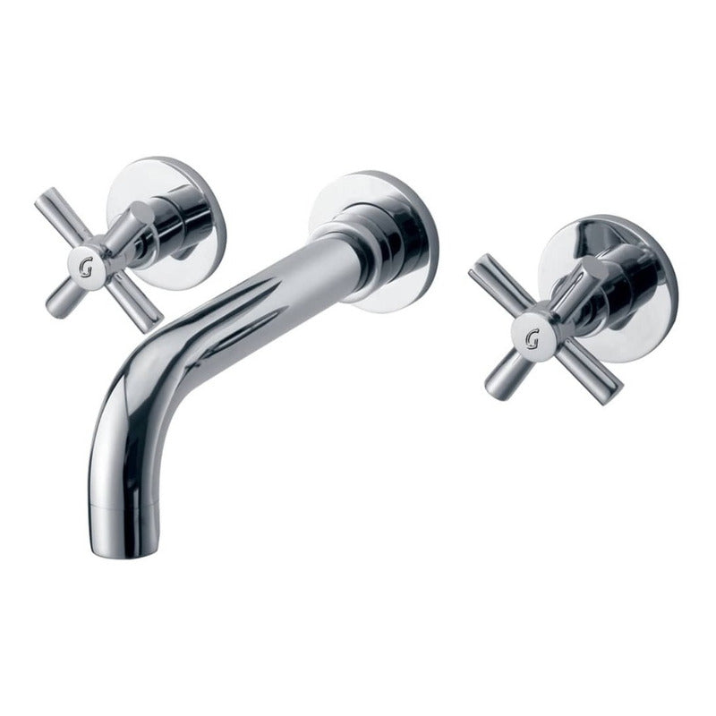 Griferia Mezclador Lavamanos Pared 8 Pulgadas Cromada