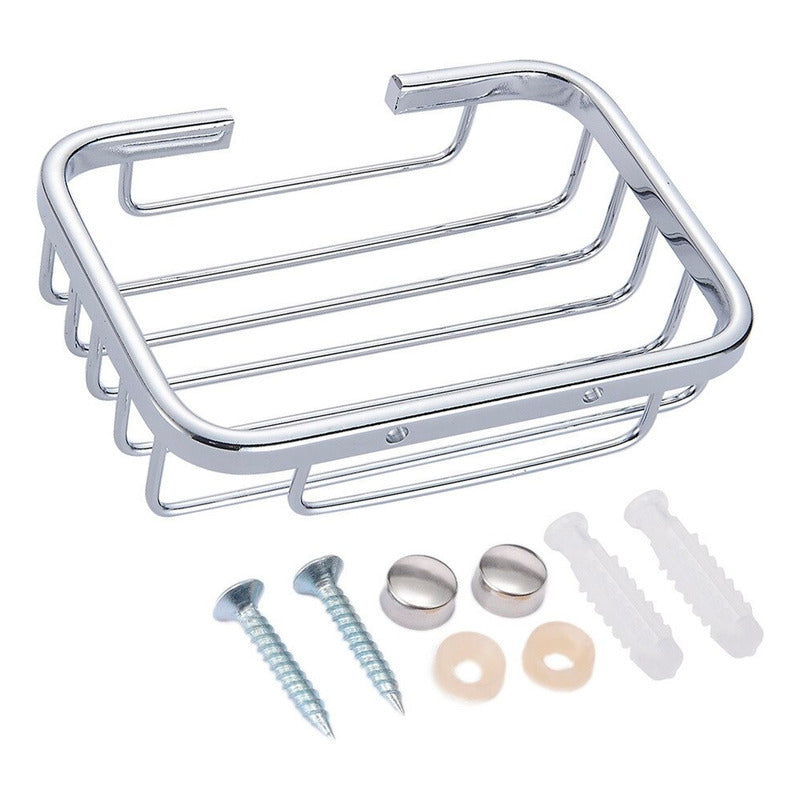 Jabonera Para Baño Canastilla Pequeña Cromada