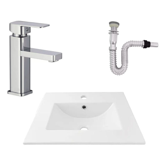 Kit Placa Lavamanos 51*40cm+griferia Monocontrol+push Flex27