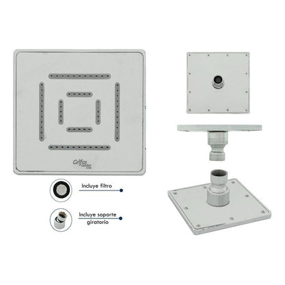 Ducha Cuadrada Lineal Slim 4 PuLG.