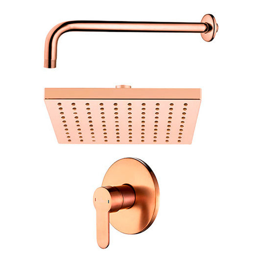 Kit Ducha 20cm Oro Rosa+tubo+monocontrol Redondo