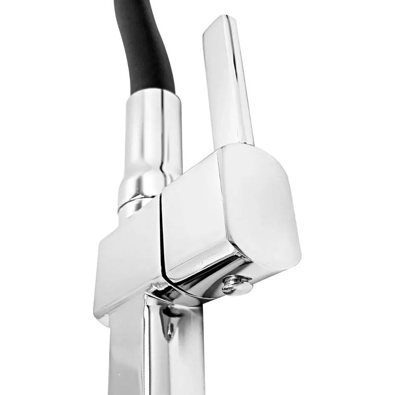 Grifería Llave De Mesón Agua Fria Flexible Negro