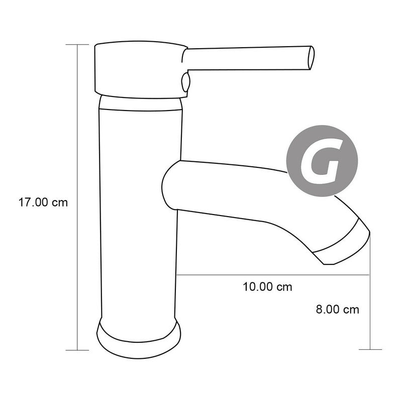 Griferia Tubular Baja Cuello Curvo Monocontrol Bronceantiguo