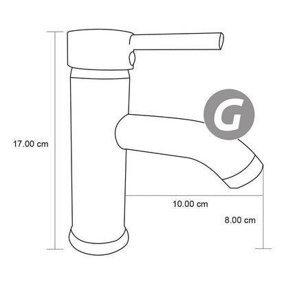 Griferia Tubular Baja Cuello Curvo Monocontrol Bronceantiguo
