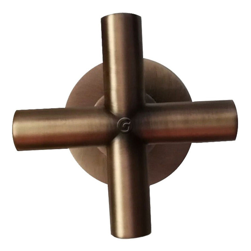 Ducha Circular 20cm Con Registro Tipo Cruceta Bronce Antiguo