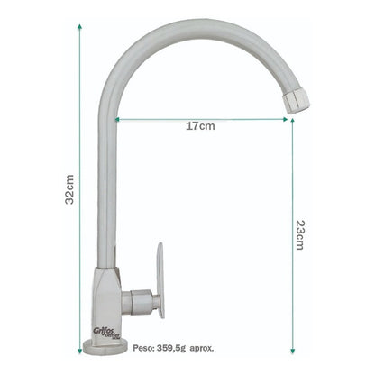 Grifería Lavaplatos Agua Fría Alta Tritón Satin