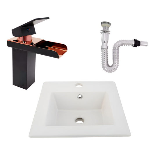 Kit Placa Lavamanos 41cm+griferia Monocontrol+push Flex13