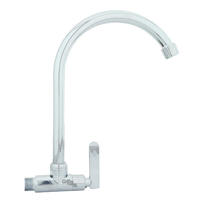 Grifería De Pared Agua Fría Cuello Ganso Mona